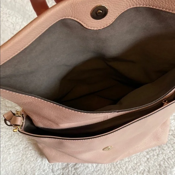 Vince Camuto Cameo Rose Leather Shoulder Bag with Gold Hardware - Picture 6 of 14